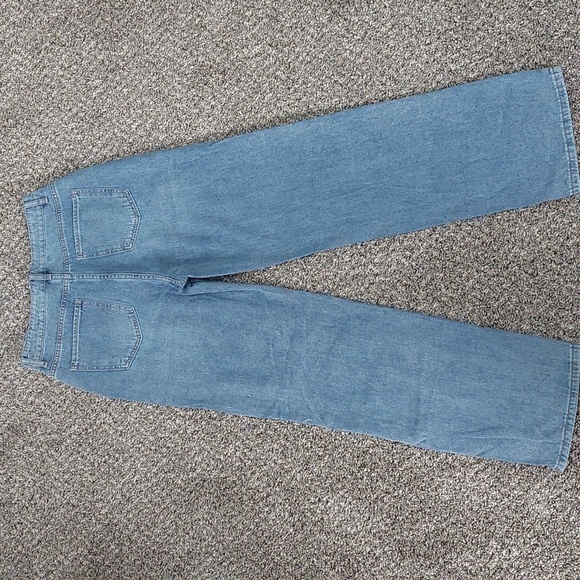 Shein Wide Straight Leg Distressed Denim Jeans Boyfriend Fit Size 4 Small - Picture 7 of 7